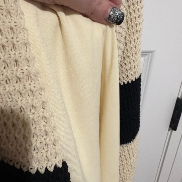 Anthropologie Black and White Striped Long Sleeve Dress - Picture 8 of 9